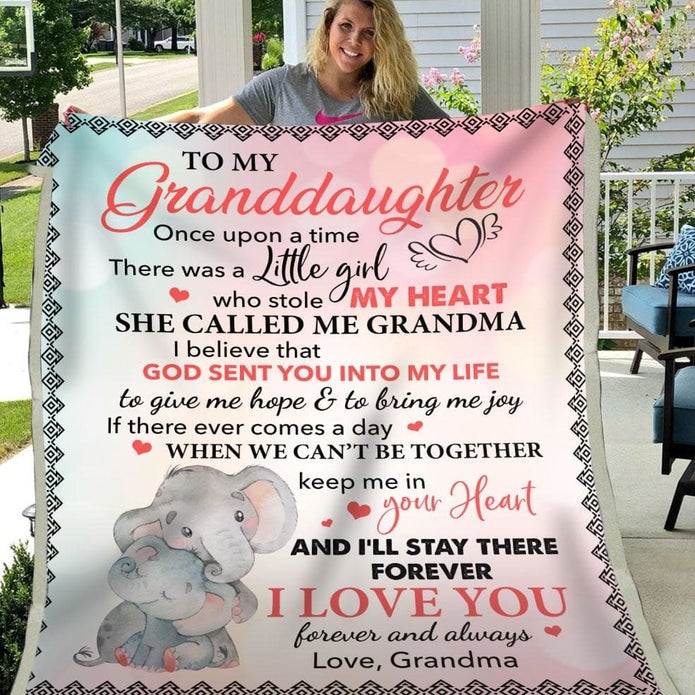Gift For Granddaughter I’Ll Stay There Forever – Blanket