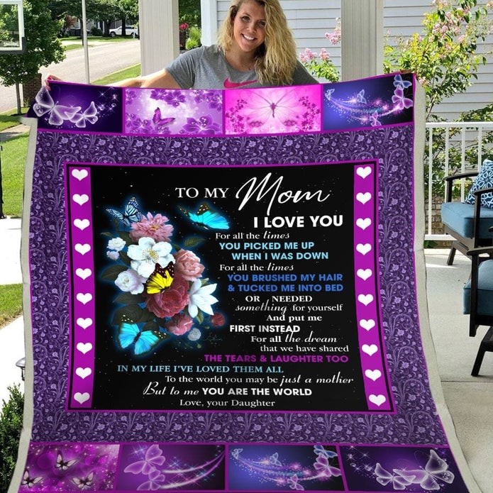 Blanket For Mom To The World You May Be Just A Mother